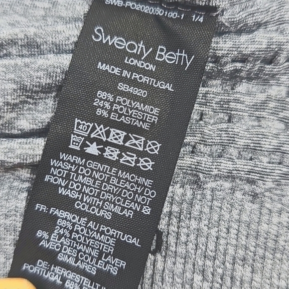 Sweaty Betty Charcoal Sports Bra, Size Small - Picture 6 of 6